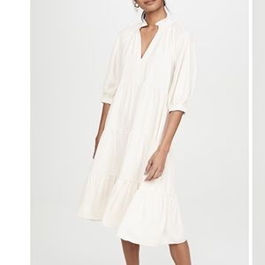 Amanda Uprichard white puff sleeve dress